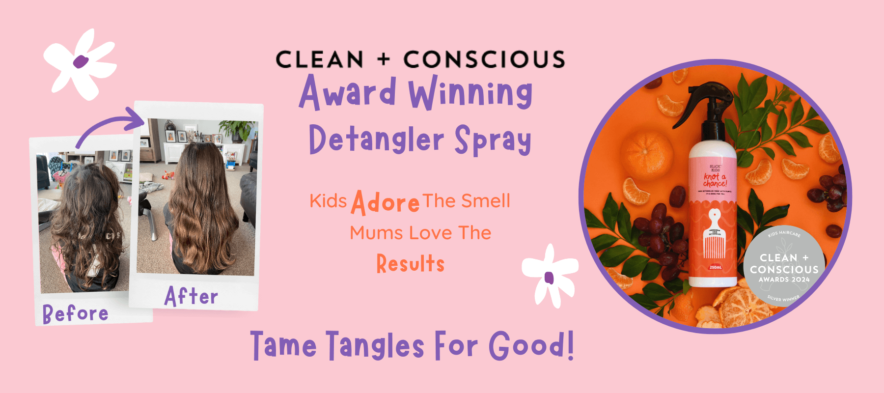 award winning kids detangler spray