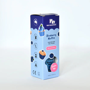 kids nail polish blue in box on white background non toxic