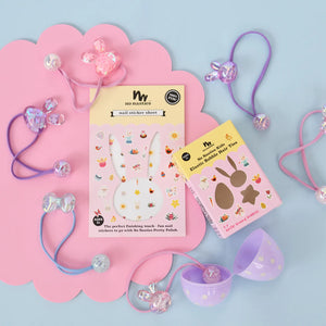 Easter Bunny Bobbles and Nail Stickers Gift Set