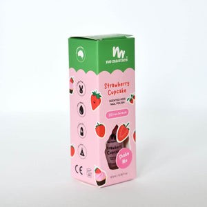 strawberry cupcake scratch off nail polish in packaging