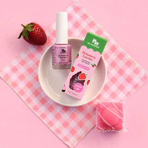 kids nail polish nz strawberry cupcake scratch off nail polish on pink background